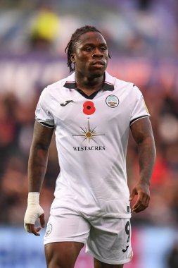Swansea City 'den Michael Obafemi # 9 Swansea Şampiyonası' nda Swansea City, Wigan Athletic 'e karşı Swansea.com Stadyumu, Swansea, İngiltere, 5 Kasım 202