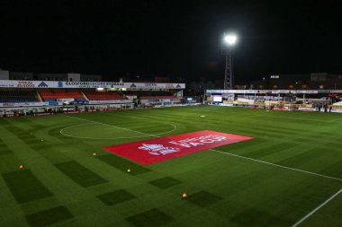 Edgar Street 'in genel görünümü, Hereford FC' nin evi, 4 Kasım 202 tarihinde Birleşik Krallık 'ın başkenti Hereford' da oynanan Hereford FC-Portsmouth maçının birinci turu önünde.
