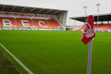 Bloomfield Road Stadyumu 'nun, Blackpool-Luton Town maçından önceki genel görüntüsü, 5 Kasım 202, Bloomfield Road, Blackpool, İngiltere