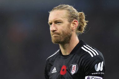 Tim Ream # 13 of Fulham Premier League maçı sırasında Manchester City Fulham 'a karşı Etihad Stadyumu, Manchester, İngiltere, 5 Kasım 202