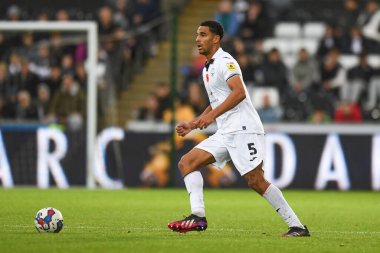 Ben Cabango # 5 Swansea City Sky Bet Şampiyonası maçında Wigan Athletic 'e karşı Swansea.com Stadyumu, Swansea, Birleşik Krallık, 5 Kasım 202
