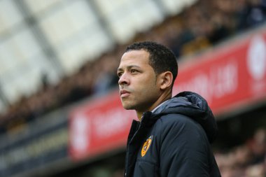 Liam Rosenior Manager of Hull City Sky Bet Şampiyonası maçında Millwall vs Hull City, The Den, Londra, İngiltere, 5 Kasım 202