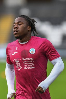 Swansea City 'den Michael Obafemi # 9 Swansea Şampiyonası' nda Swansea City, Wigan Athletic 'e karşı Swansea.com Stadyumu, Swansea, İngiltere, 5 Kasım 202