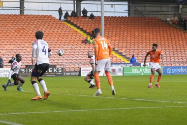 Blackpool 'dan Callum Wright, 5 Kasım 202' de Bloomfield Road, Blackpool, İngiltere 'de oynanan Blackpool-Luton Town maçında Luton Town maçında Luton Town golünü attı.
