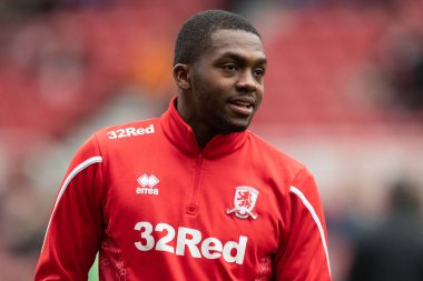 Middlesbrough 'dan Marc Bola # 27, Middlesbrough, Birleşik Krallık Riverside Stadyumu, Middlesbrough, 5 Kasım 202' de oynanan Sky Bet Şampiyonası karşılaşması öncesinde ısınma öncesi