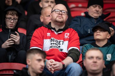 Middlesbrough taraftarları, Middlesbrough - Bristol City maçının öncesinde Middlesbrough Stadyumu, Middlesbrough, Birleşik Krallık, 5 Kasım 202