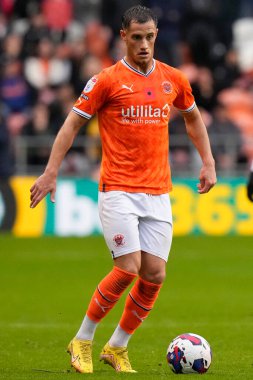 Blackpool 'dan Jerry Yates # 9 Sky Bet Şampiyonası' nda Blackpool - Luton Town maçı, Bloomfield Road, Blackpool, İngiltere, 5 Kasım 202