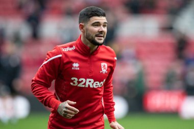 Middlesbrough 'dan Alex Mowatt # 4 maç öncesi ısınma maçı öncesinde Middlesbrough - Bristol City Riverside Stadyumu, Middlesbrough, Birleşik Krallık, 5 Kasım 202