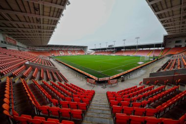 Bloomfield Road Stadyumu 'nun, Blackpool-Luton Town maçından önceki genel görüntüsü, 5 Kasım 202, Bloomfield Road, Blackpool, İngiltere