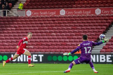 Bristol City 'den Max OLeary Middlesbrough - Bristol City maçının ilk yarısında Middlesbrough - Riverside Stadyumu, Middlesbrough, Birleşik Krallık - 5 Kasım 2022