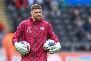 Swansea City 'den Andy Fisher # 1, Sky Bet Şampiyonası maçında Swansea City, Wigan Athletic' e karşı Swansea.com Stadyumu, Swansea.com, İngiltere, 5 Kasım 202