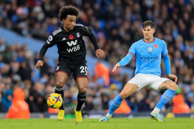 Fulham 'dan Willian # 20 Premier League maçında Manchester City - Fulham maçında Manchester City - Etihad Stadyumu, Manchester, Birleşik Krallık, 5 Kasım 202