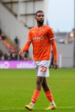 Blackpoollu CJ Hamilton # 22 Sky Bet Şampiyonası 'nda Blackpool - Luton Town maçı, Bloomfield Road, Blackpool, İngiltere, 5 Kasım 202