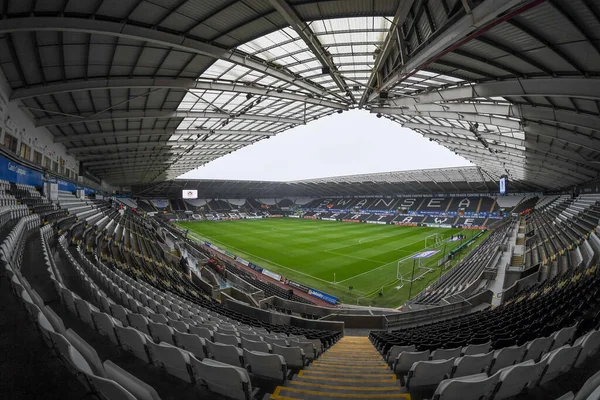 Vista General Swansea Com Stadium Durante Sky Bet Championship Match —  Fotos de Stock