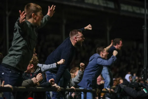 Hereford Fans Feiern Miles Storey Von Herefords Tor Zum Während — Stockfoto