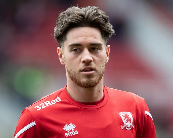 Middlesbrough 'dan Hayden Hackney # 30 numaralı maç öncesi ısınma maçı öncesinde Middlesbrough - Bristol City Riverside Stadyumu, Middlesbrough, Birleşik Krallık, 5 Kasım 202