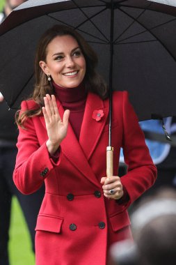 Catherine, Galler Prensesi Rugby Ligi Dünya Kupası 2021 Çeyrek Final Maçı 'nda İngiltere, Wigan, İngiltere' deki DW Stadyumu 'nda Papua Yeni Gine' ye karşı.