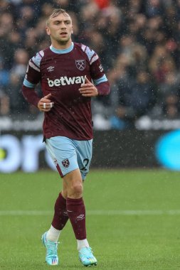 West Ham United Premier League maçında Jarrod Bowen # 20 Londra Stadyumu 'nda West Ham United ve Crystal Palace maçında, 6 Kasım 202