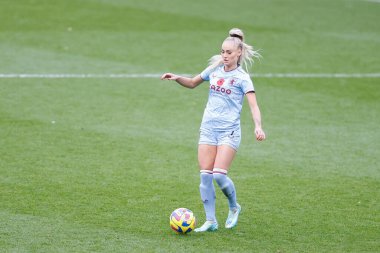 Aston Villa 'dan Alisha Lehmann 6 Kasım 202' de İngiltere, Birkenhead 'deki Prenton Park' ta oynanan Liverpool Kadınlar-Aston Villa Maçı 'nda
