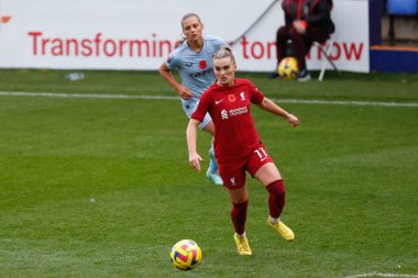 Liverpool Kadınlar Süper Ligi 'nde 11 numaralı Melissa Lawley Liverpool Kadınlar Ligi' nde Prenton Park, Birkenhead, İngiltere 'de 6 Kasım 202' de Aston Villa Kadınlar 'a karşı.