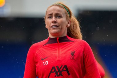 Liverpool Kadınlar Süper Ligi 'nde Liverpool Kadınlar Maçı' nda 10 numaralı Rachel Furness Prenton Park 'ta Aston Villa Kadınlar' a karşı, Birkenhead, 6 Kasım 202