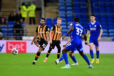 8 Kasım 202 'de Cardiff City, Cardiff City Stadyumu' nda oynanan Cardiff City vs Hull City maçında Hull City 'den Cyrus Christie # 33.