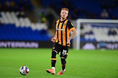 Ryan Woods # 15 of Hull City Sky Bet Şampiyonası Cardiff City - Hull City maçı sırasında Cardiff City Stadyumu, Cardiff, Birleşik Krallık, 8 Kasım 202