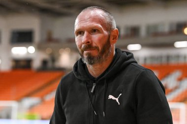 Blackpool teknik direktörü Michael Appleton, Blackpool, Blackpool, İngiltere 'deki Bloomfield Road' da oynanan Blackpool-Middlesbrough maçı öncesinde Bloomfield Road 'a geldi.