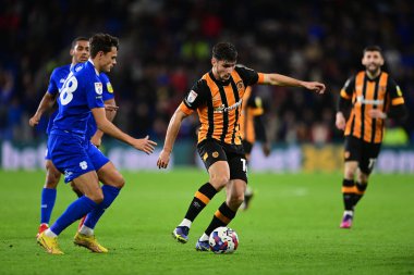 Cardiff City Stadyumu 'nda Cardiff City' ye karşı 8 Kasım 202 'de oynanan Sky Bet Şampiyonası' nda Hull City 'den Ryan Longman # 16.