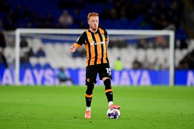 Ryan Woods # 15 of Hull City Sky Bet Şampiyonası Cardiff City - Hull City maçı sırasında Cardiff City Stadyumu, Cardiff, Birleşik Krallık, 8 Kasım 202