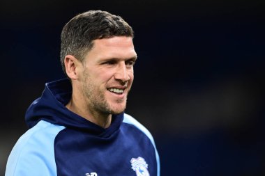 Cardiff City 'nin Mark Hudson Menajeri Cardiff City, Cardiff City Stadyumu' nda Cardiff City vs Hull City maçında, 8 Kasım 202