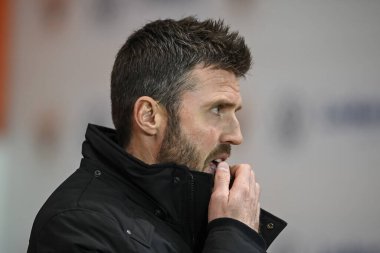 Michael Carrick Middlesbrough teknik direktörü. 8 Kasım 202 'de Bloomfield Road, Blackpool' da Blackpool-Middlesbrough maçında.