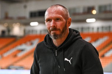 Blackpool teknik direktörü Michael Appleton, Blackpool, Blackpool, İngiltere 'deki Bloomfield Road' da oynanan Blackpool-Middlesbrough maçı öncesinde Bloomfield Road 'a geldi.