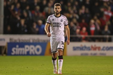 Middlesbrough 'dan Tommy Smith # 14 Sky Bet Şampiyonası maçı sırasında Blackpool - Middlesbrough Bloomfield Road, Blackpool, Birleşik Krallık, 8 Kasım 202