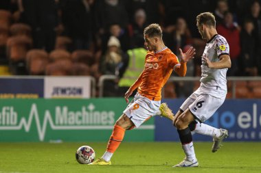 Blackpool 'dan Jerry Yates 8 Kasım 202' de Bloomfield Road, Blackpool 'da oynanan Blackpool-Middlesbrough maçında sahada.