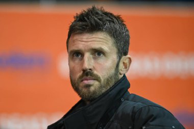 Michael Carrick Middlesbrough teknik direktörü. 8 Kasım 202 'de Bloomfield Road, Blackpool' da Blackpool-Middlesbrough maçında.