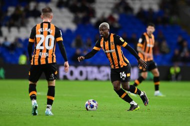 Cardiff City Stadyumu 'nda 8 Kasım 2022' de oynanan Cardiff City vs Hull City maçında Hull City 'den Jean Michal Seri # 24.