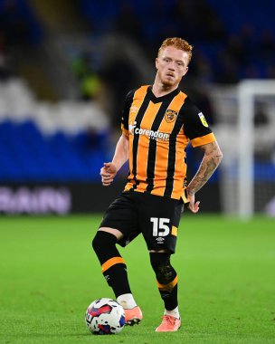 Ryan Woods # 15 of Hull City Sky Bet Şampiyonası Cardiff City - Hull City maçı sırasında Cardiff City Stadyumu, Cardiff, Birleşik Krallık, 8 Kasım 202