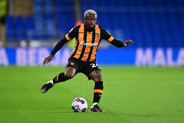 Cardiff City Stadyumu 'nda 8 Kasım 2022' de oynanan Cardiff City vs Hull City maçında Hull City 'den Jean Michal Seri # 24.