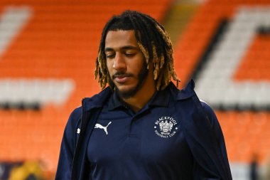 Blackpool 'dan Dominic Thompson # 23 Bloomfield Road' a vardı, Blackpool - Middlesbrough maçı öncesinde, 8 Kasım 202, Bloomfield Road, Blackpool