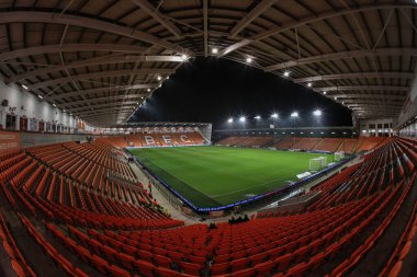 Bloomfield Road 'un, 8 Kasım 202' de Bloomfield Road, Blackpool 'da oynanan Blackpool-Middlesbrough maçı öncesinde genel bir görüntüsü var.