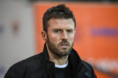 Michael Carrick Middlesbrough teknik direktörü. 8 Kasım 202 'de Bloomfield Road, Blackpool' da Blackpool-Middlesbrough maçında.