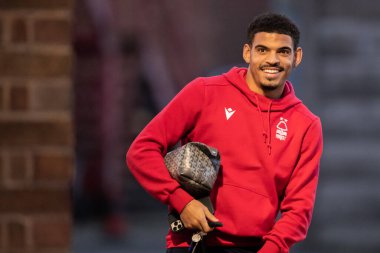 Nottingham Ormanı 'ndan Morgan Gibbs-White # 10 Carabao Kupası 3. tur karşılaşmasından önce Nottingham Forest Tottenham Hotspur' a karşı 9 Kasım 202 'de Nottingham, İngiltere' de geldi.