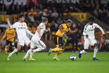 Wolverhampton Wanderers 'dan Adama Traor # 37 Carabao Cup maçında, Wolverhampton Wanderers - Leeds United - Molineux, Wolverhampton, Birleşik Krallık, 9 Kasım 2022