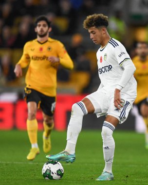 Leeds United 'dan Mateo Fernnndez # 49 Carabao Kupası karşılaşmasında Wolverhampton Wanderers - Leeds United - Molineux, Wolverhampton, İngiltere, 9 Kasım 2022