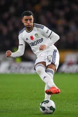 Leeds United 'dan Sam Greenwood # 42 Carabao Kupası maçında Wolverhampton Wanderers, Leeds United' a karşı Molineux, Wolverhampton, İngiltere, 9 Kasım 202