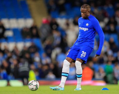 Denis Zakaria # 20 Chelsea, 9 Kasım 202 tarihinde Etihad Stadyumu 'nda oynanan Carabao Kupası Üçüncü Raundda Manchester City ile Chelsea karşılaşacak.