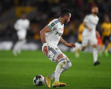 Leeds United 'dan Jack Harrison # 11 Carabao Kupası karşılaşmasında Wolverhampton Wanderers, Leeds United' a karşı Molineux, Wolverhampton, İngiltere, 9 Kasım 202