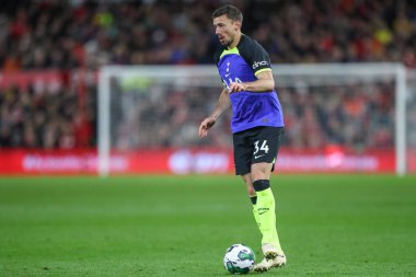 Tottenham Hotspur 'dan Clment Lenglet # 34 Carabao Kupası üçüncü tur karşılaşmasında Nottingham Ormanı Tottenham Hotspur' a karşı 9 Kasım 2022 'de Nottingham, İngiltere' de karşı karşıya geldi.