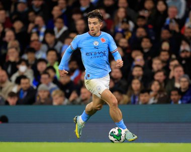 Manchester City 'nin Jack Grealish # 10' u, 9 Kasım 202 'de Etihad Stadyumu' nda oynanan Carabao Kupası Üçüncü Raundda Manchester City ile Chelsea karşılaşacak.